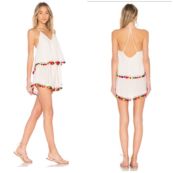Tularosa Dresses & Skirts - Tularosa Evolette pom pom mini dress